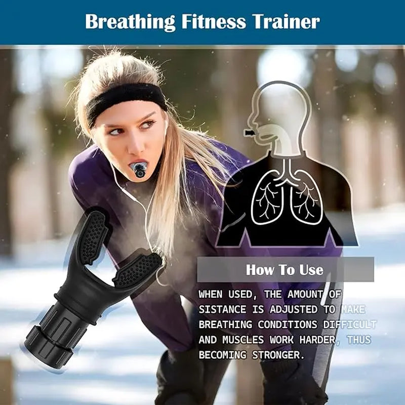 Compact Breathing Trainer - Adjustable Resistance Workout Equipment, Home Workout Gear, Sports Training Equipment, Training Aids, Exercise Gear, 2.2X3.85In Portable Agility Device for Athletes, Space-Saving Gym Accessory