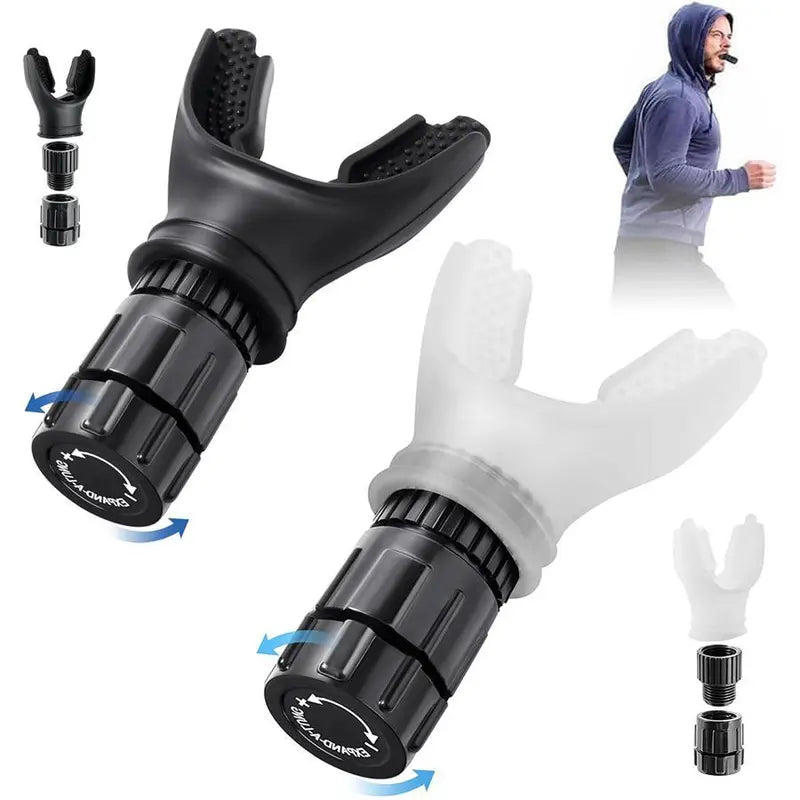 Compact Breathing Trainer - Adjustable Resistance Workout Equipment, Home Workout Gear, Sports Training Equipment, Training Aids, Exercise Gear, 2.2X3.85In Portable Agility Device for Athletes, Space-Saving Gym Accessory